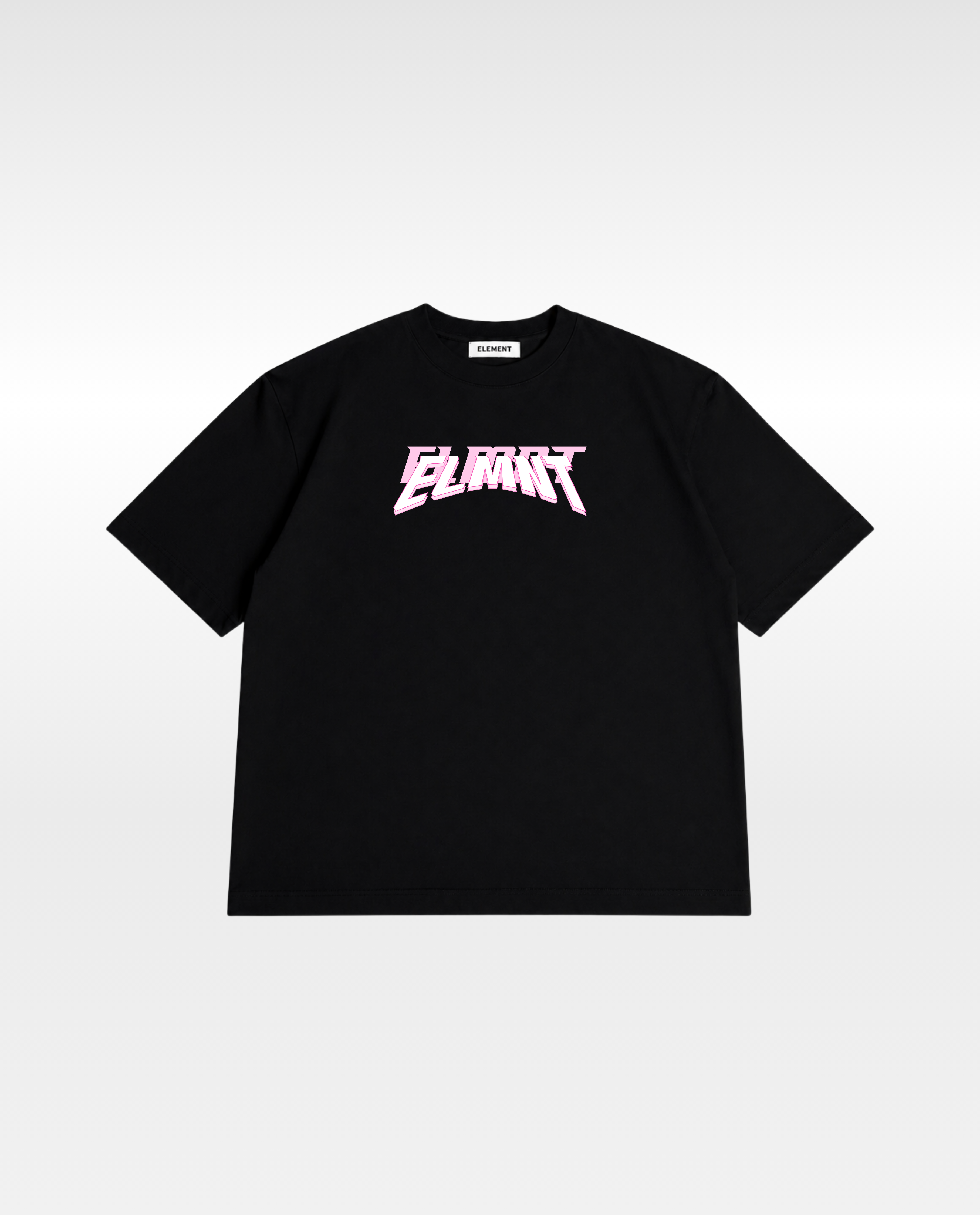 Neon Drift Cropped Tee - Black
