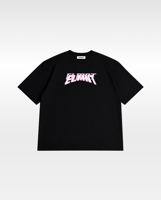 Neon Drift Cropped Tee - Black